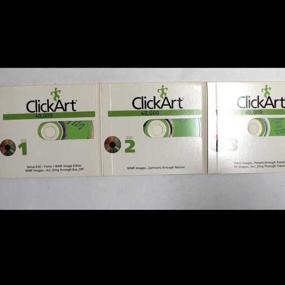 Older to Vintage Clip or Click Art Software CDs & 1 Travel Maps - Picture 5 of 8